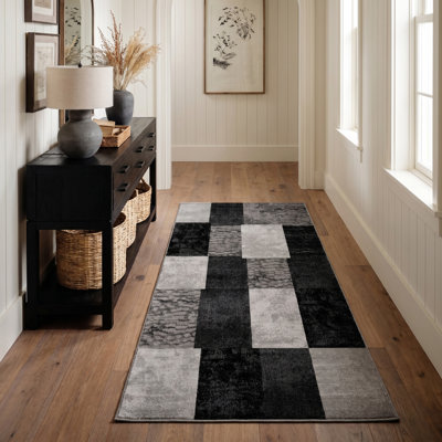 Tapis de couloir abstrait à motif abstrait 2 pi 3 po x 12 pi 2 pi x 12 pi Branch Collection