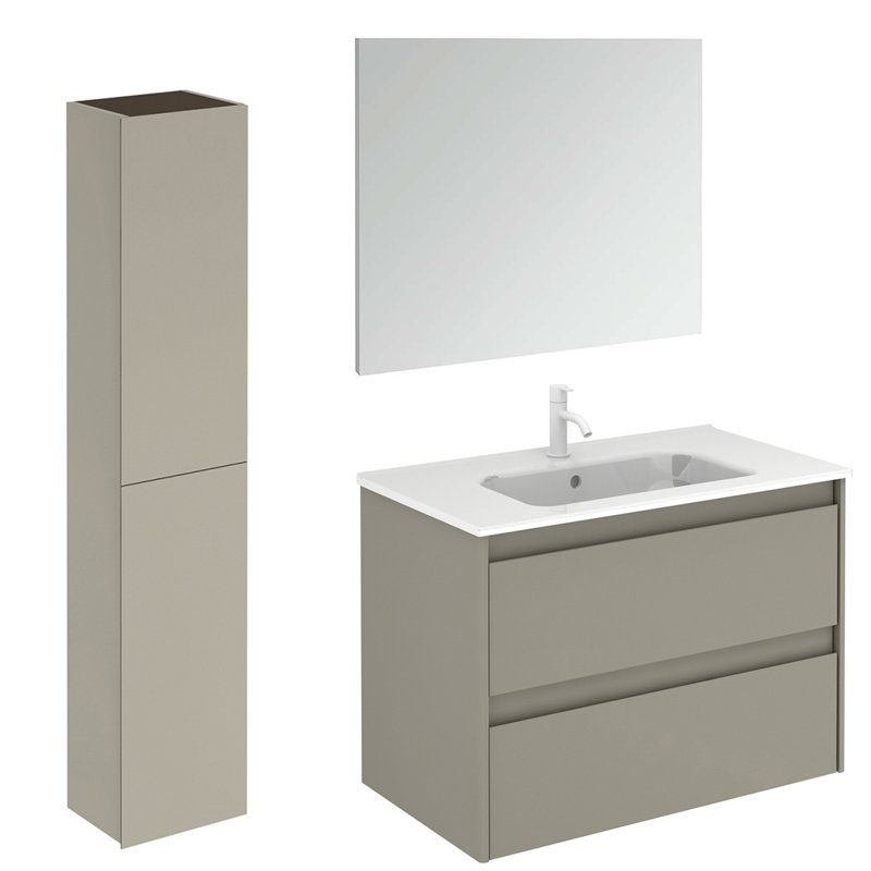Ambra 23.8'' W Single Vanity, Matte Sand, 24"