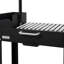 Barbecue au charbon 54 pouces avec grilles en V interchangeables et barbecue d'extérieur, noir (km-og-av-54)