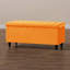 Cubed Cubed Ottoman Storage Box in Soft Holland Naples with Black Wooden Legs- Multi-Functional Blanket Box