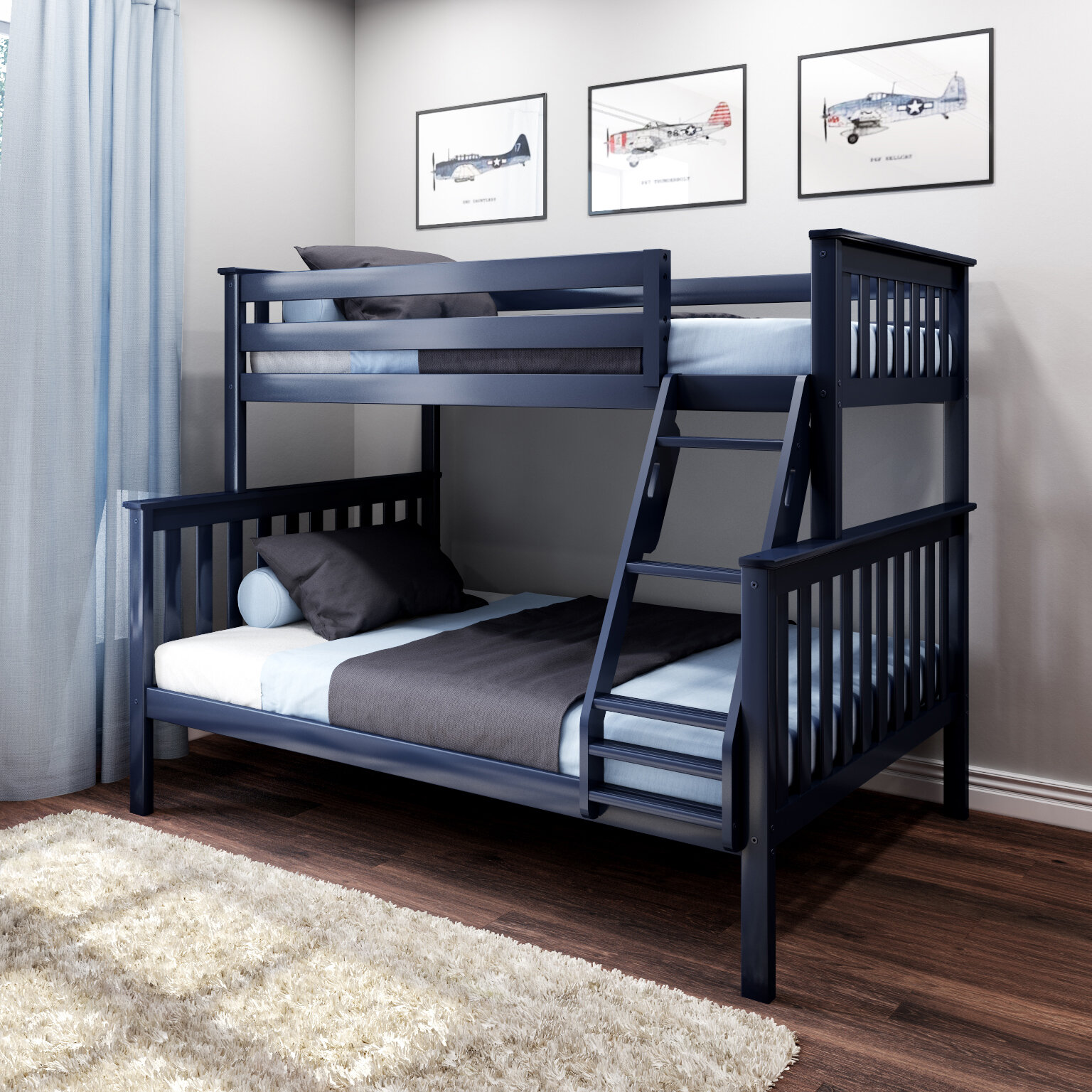 Bolles Kids Twin Over Full Bunk Bed 