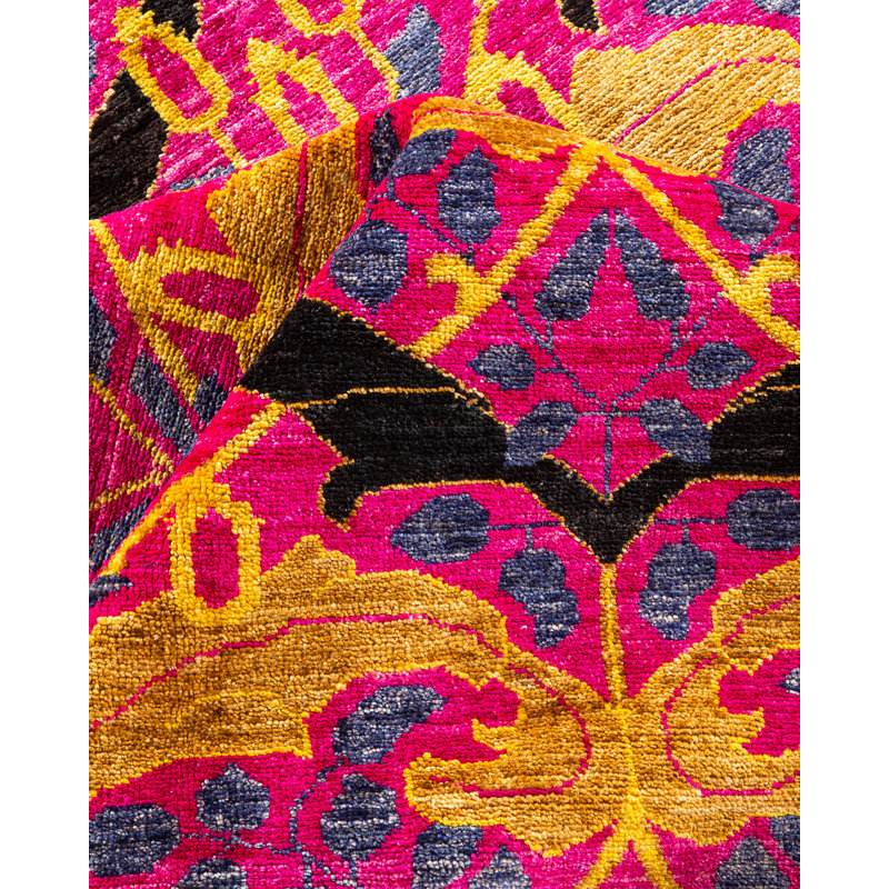 Arts & Crafts One-of-a-Kind 9'10" x 13'5" Hand Knotted Area Rug
