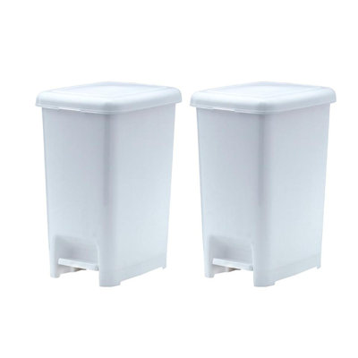 Poubelle à pédale 4 gallons avec couvercle, poubelle pour salle de bain, cuisine, bureau, chambre à coucher, dortoir Superio