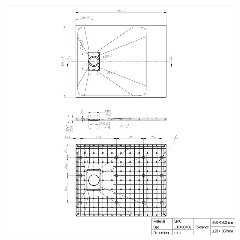 Higgs Sliding Door Slate Effect Rectangle Shower Enclosure with Tray  1900 x 1000 mm, Chrome, White