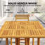 6 - Person Acacia Wood Patio Dining Set with