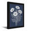 Plantes et fleurs, fleurs blanches sur fond bleu marine-419998126-419998127-419998113