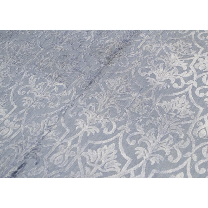 Hand-Knotted High-Quality Light Blue Area Rug