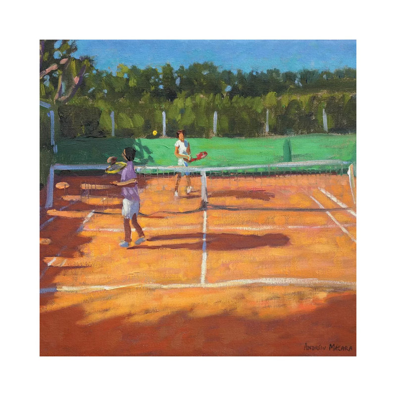 Tennis Practise, Cap D'Agde, France by Andrew Macara - Wrapped Canvas Painting, 30.48cm H x 30.48cm W x 1.905cm D
