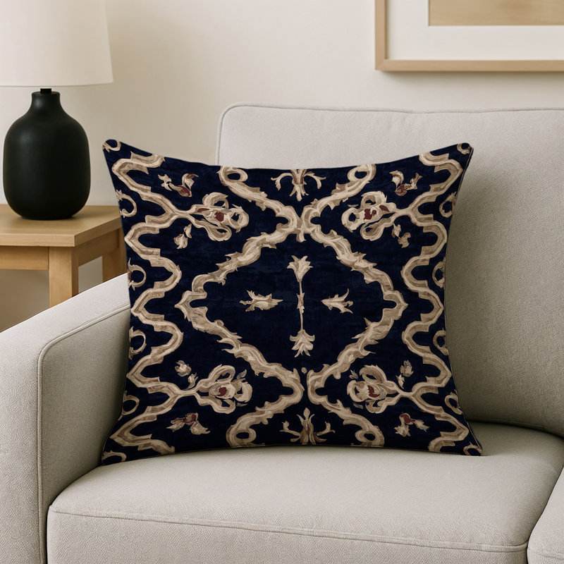 Coussin décoratif intérieur et extérieur Modern, Carré 20 po, Gris géométrique 23