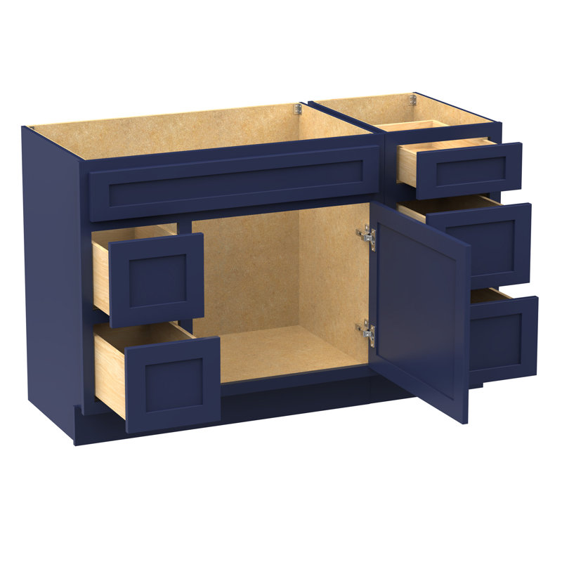 Base de meuble-lavabo simple 51 po seulement, Bleu