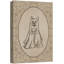 Moody Skull Vintage Sketch Style Dog in Ghost Costume with Pumpkin Halloween Print Pictures Frame Canvas Print Wall Art-120350611-120350612-120640607