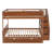 Full XL over Queen Bunk Bed with Storage Shelves, Staircase, Trundle & LED Light,Walnut-1262326870