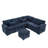 97" L-Shaped Upholstered Chenille Put-Out Sofa Bed Sectional with Storage Ottoman and 2 Pillows-114907100