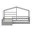 Lit plateforme House avec trois tiroirs de rangement-1886854537
