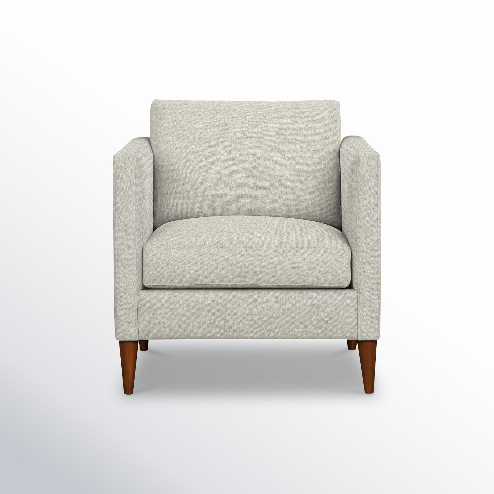 Clifford Upholstered Armchair, Ticket Ash Heathered Basketweave