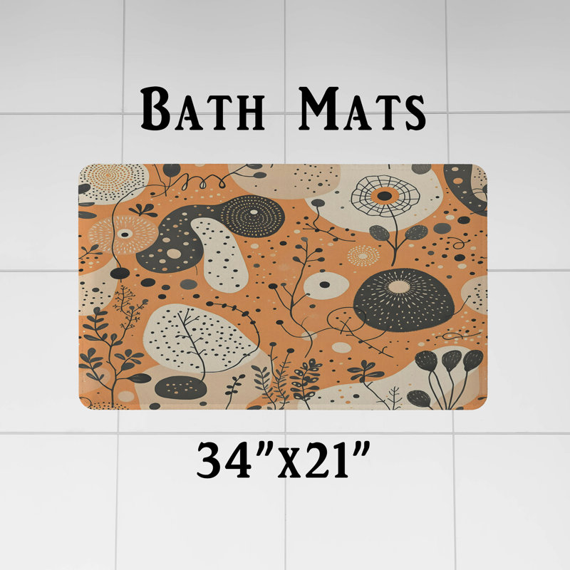 Rideau de douche avec tapis de bain, H 70 po x l 83 po