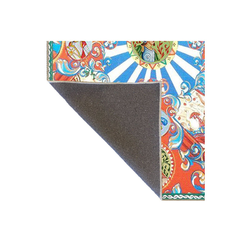 Tapis décoratif à motif floral et à motif de chevaliers orange Summer Collection