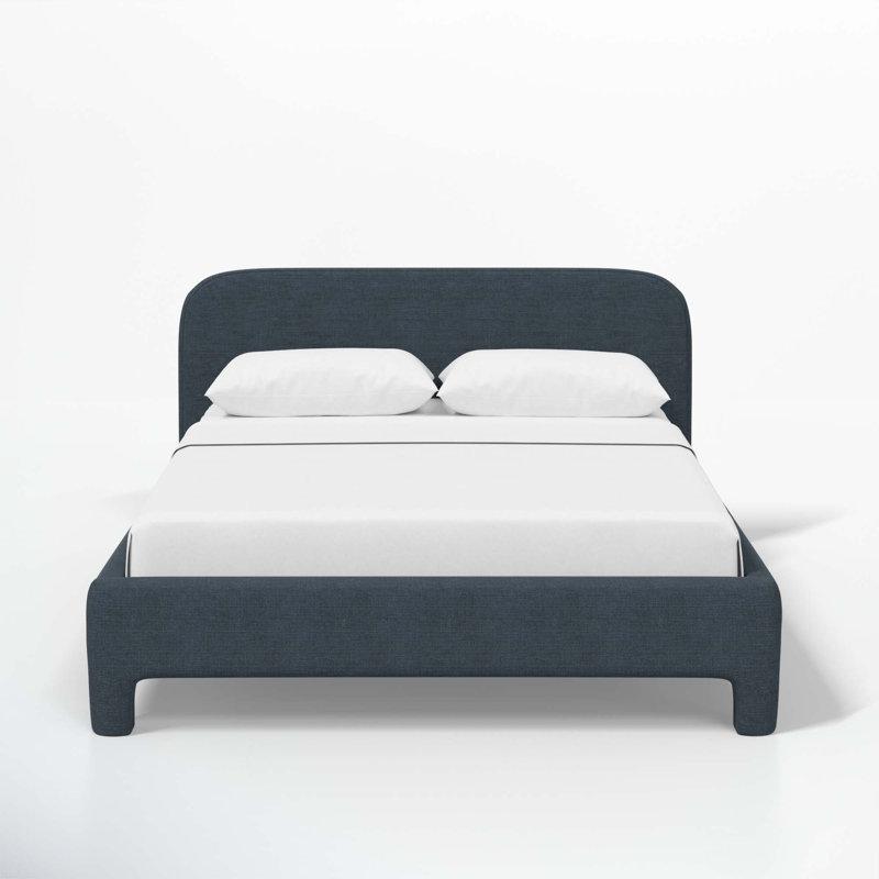 Illy Upholstered Standard Bed, King, Classic Navy Linen