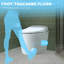Toilette ronde intelligente avec réservoir chauffant automatique sans réservoir de 1 gallon Mondawe avec capteur de pied et veilleuse (siège inclus)