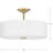 Glass and Linen Blend Flush Mount