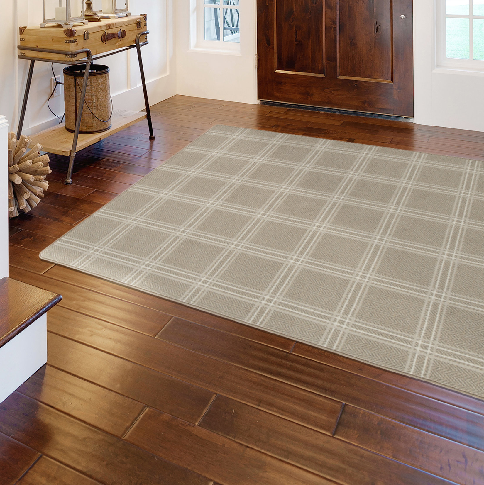 Milliken Imagine Pane Plaid Quartz Area Rug | Wayfair