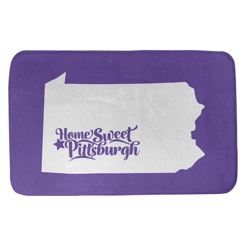 Tapis pour salle de bain pittsburgh pennsylvanie, l 21 po x L 34 po, Mauve