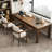 Nut-brown Rectangular Solid Wood desk-1278940181