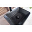 Lavabo de salle de bain rectangulaire en céramique noir mat 19 po x 15 po, meuble-lavabo sur comptoir avec coins arrondis-129483921