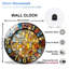Horloge murale décorative en verre coloré pour horloge murale 12 po