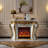 56.30"Modern Luxury Platinum Decorative Mantel