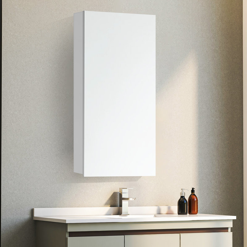 Cumber W H Frameless Medicine Cabinet Mirror Fixed, 36" H x 20" W x 4" D