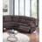 Chocolate Fur Like Corduroy U-Shaped Sectional Sofa W Console Cup Holder-646214294