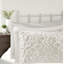 Ensemble de literie 3 pièces en chenille de coton, style campagnard surdimensionné, double / grand