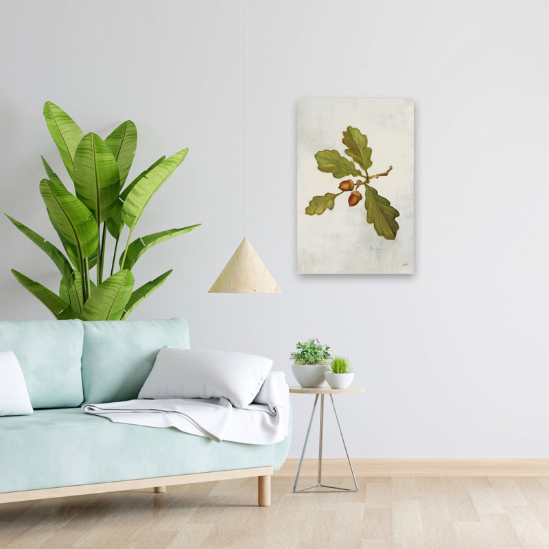 Branche de chêne contemporaine gris et blanc, H 24 po x l 16 po