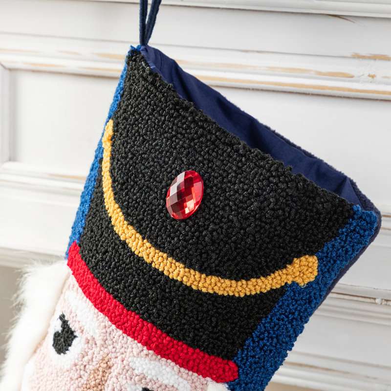 Bas de Noël crocheté de 21 po, casse-noisette