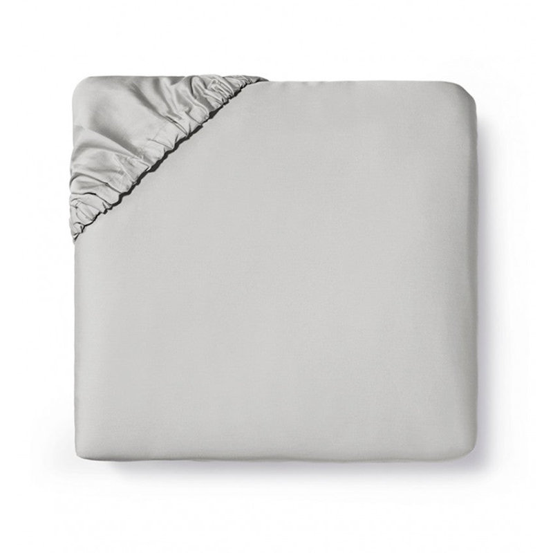 Fiona Sateen Fitted Sheet, Gray, Twin Fitted Sheet