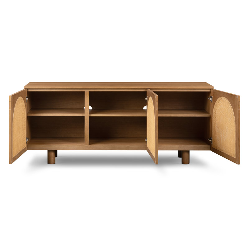 Buffet 70 po en chêne américain Archi, Brun bois d'œuvre