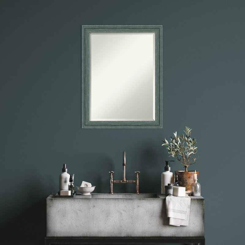 Miroir mural Hauck, Bleu, 27,5 po x 21,5 po
