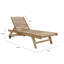 Hyland 202cm Long Reclining Teak Single Chaise
