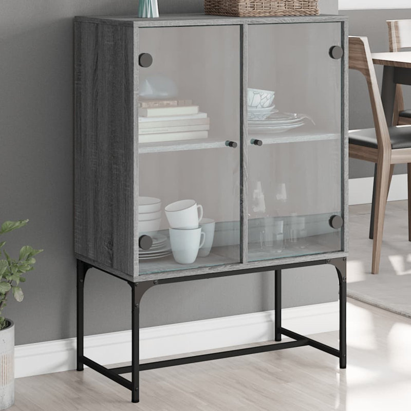 Aanvi Steel Standard Accent Cabinet, Grey Sonoma