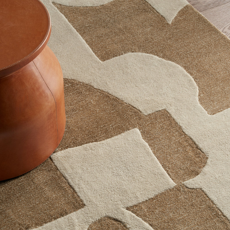 Tapis brun clair et crème Noverre ANT05 , Rectangle 6 pi x 9 pi