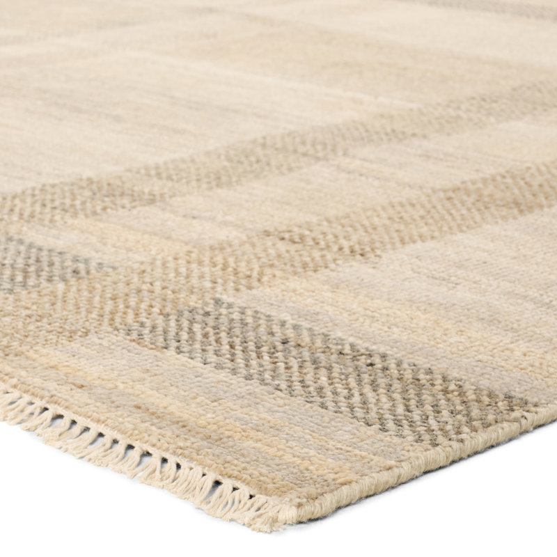 Jaipur Living Digon CEN02 Handknotted Stripes Ivory Area Rug (10'x14'), Rectangle 6' x 9'