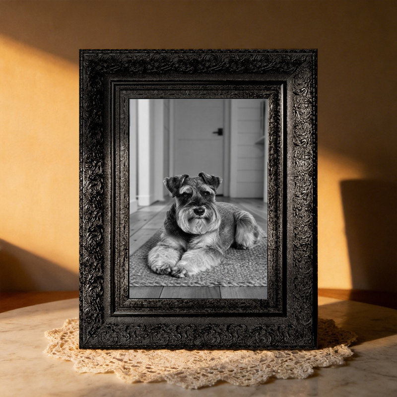 Cadre photo noir raffiné 5 pièces x 7 po 3 pièces