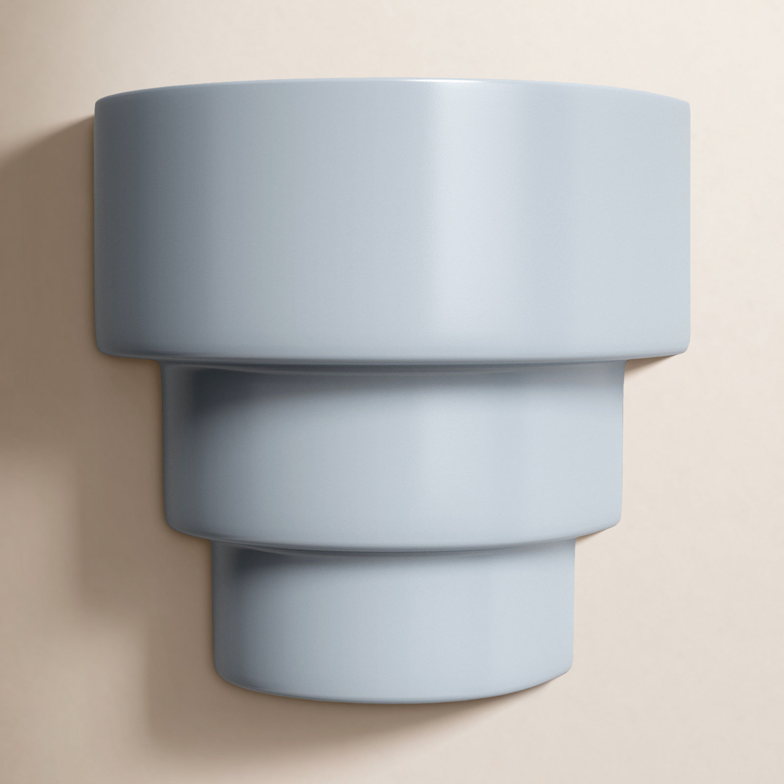 Logan Ceramic Outdoor Sconce, Bisque, 14.25" H x 12.75" W x 6.25" D, Incandescent
