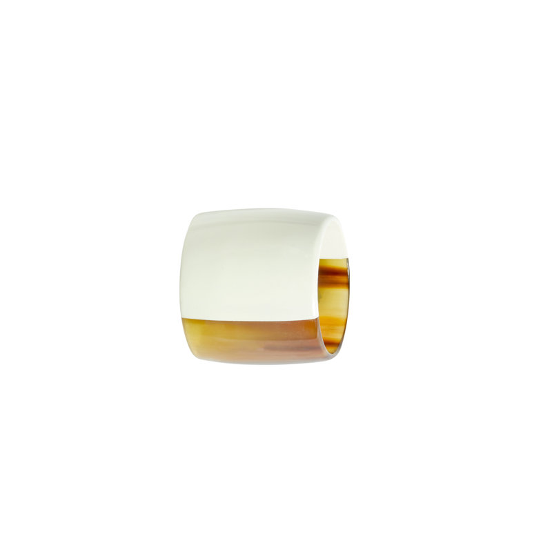 Anneaux de serviette en corne, Blanc