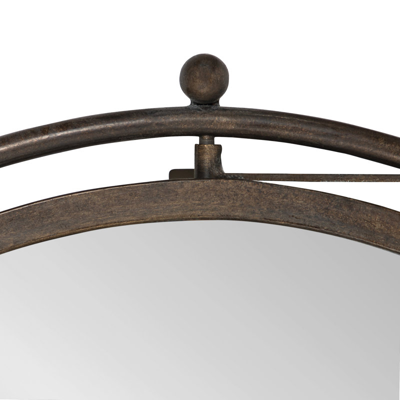 Menderes Metal Flat Mirror, Silver, 22.5" H x 21" W