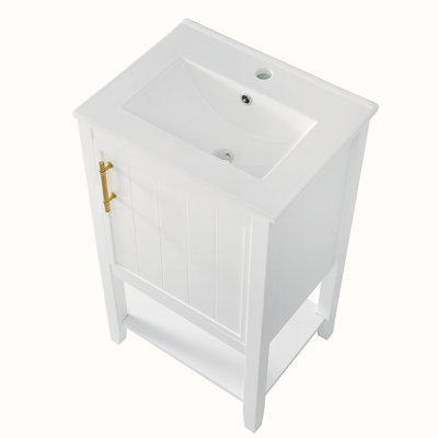 Meuble-lavabo simple avec comptoir Wilcoxen