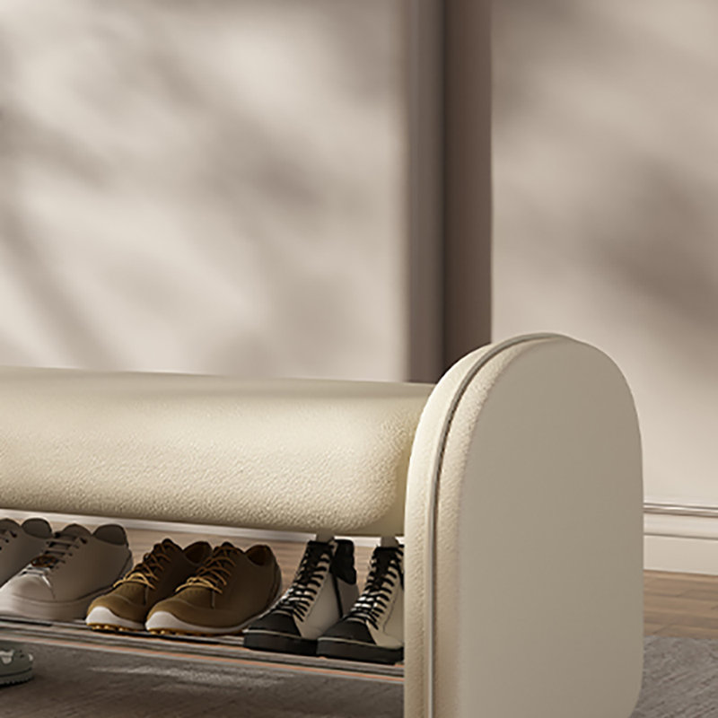 Banc de rangement pour chaussures 47,2 po, Beige
