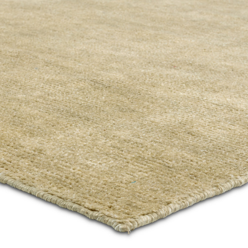 Normanno Limon Handwoven Solid YellowGold Area Rug (8'6"x11'6"), Rectangle 8'6" x 11'6"