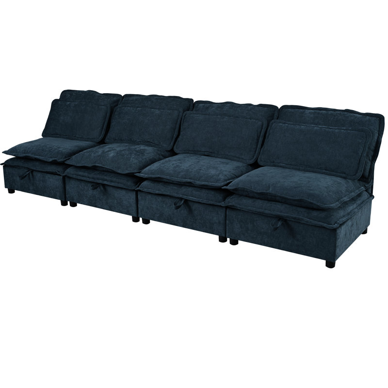 Coussin double couche 4 avec rangement bien pensé - coussins bleu foncé et efficacité, Bleu très foncé